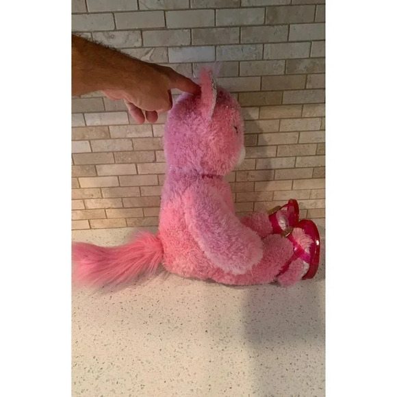 Build A Bear Purrincess Kitty Cat Pink 18" Silver Sparkle Tinsel Princess- B10 - Picture 2 of 5